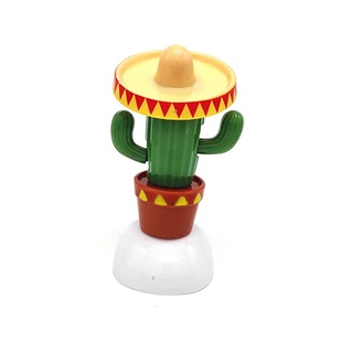 Martin salpicadero coche ornamento alimentado Solar Swinging animado bailar Cactus juguete Solar baile Cactus/Multicolor (5)