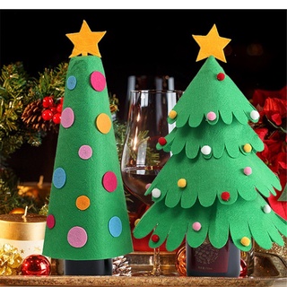 botella de vino tinto cubierta bolsas de navidad cena mesa decoración hogar fiesta decoraciones santa claus navidad proveedor