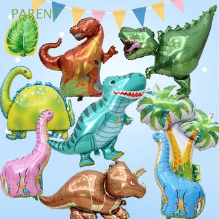 padre venta caliente dinosaurio papel de aluminio globos niños fiesta de cumpleaños helio decoraciones de aire animal de dibujos animados niños gigante