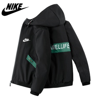 M-4Xl Nike hombres deportes cortavientos moda suelto contraste Color chaqueta con capucha (1)