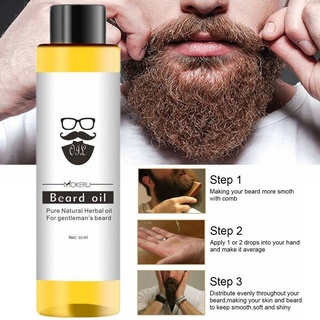 30ml aceite orgánico de barba pérdida de cabello Spray barba crecimiento aceite hombres cuidado de la barba shbarbie