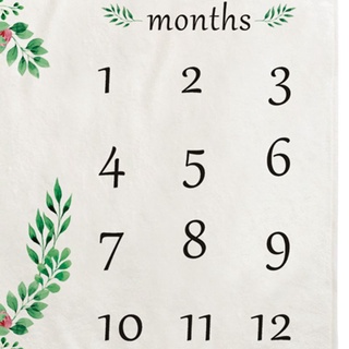 JE Baby Monthly Record Growth Milestone Blanket Newborn Photography Props Wreath Pattern Children Photo Creative Background (4)