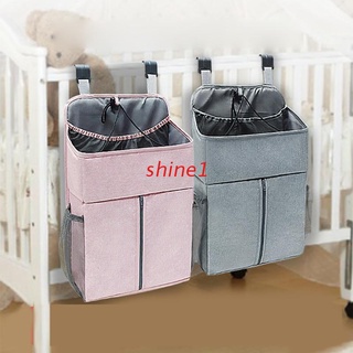 shine1 organizador de cama de bebé bolsas colgantes para cuna recién nacido bolsas de almacenamiento de pañales organizador de cuidado del bebé ropa de cama de bebé bolsas de enfermería