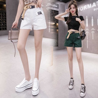 DFYUN De moda Verano Nuevo Estilo coreano De cintura alta De adelgazamiento Herramientas Ancho de la pierna Pantalones cortos de mezclilla Mujer