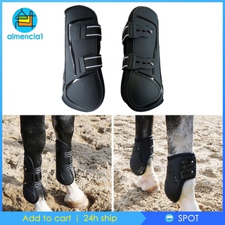 [alm1-10--] 1 par de botas de tendón de caballo botas de saltar guardias de protección rojo pierna delantera XL