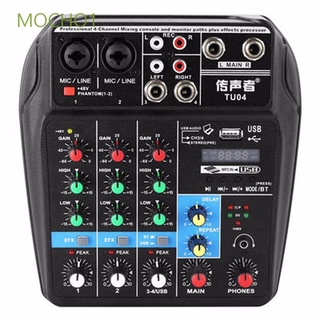 Mocho1 DJ computadora 4 canales inalámbrico MP3 micrófono mezclador de sonido consola mezcladora de Audio