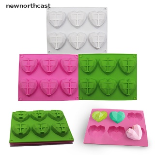 [newnorthcast] molde de silicón con forma de corazón/fondant/pastel/chocolate/chocolate/molde para hornear
