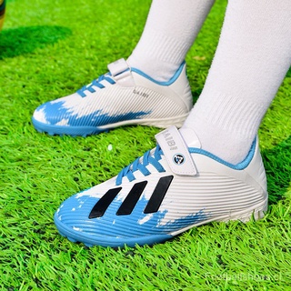 Nuevo Estilo De Velcro Zapatos De Fútbol Sociedad Transpirable Azul Profesional Al Aire Libre Adolescente Deportes brEp