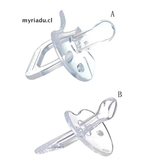 MYIDU Simple Transparent Safe Silicone Baby Infant Toddler Pacifier Flat Round Nipple .