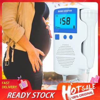 surens.mx 3.0Mhz Doppler Baby Fetal Heart Beat Monitor LCD Display Ultrasonic Detector