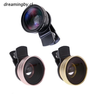 dreamingby.cl lente de aleación de aluminio 2in1 0.45x gran angular+12.5x macro lente de teléfono móvil lente de cámara kit con clip para iphone samsung xiaomi smartphones