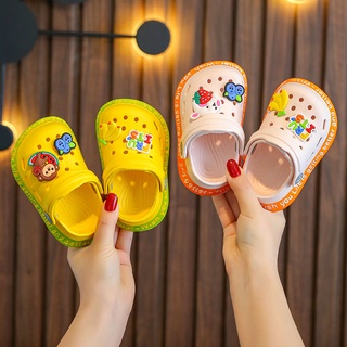 Niños agujero zapatos Baotou bebé niñas sandalias y zapatillas (3)
