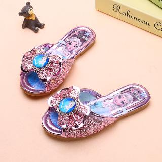 cc&mama frozen princesa niñas sandalias verano encantador zapatos brillantes suave soled zapatos de bebé elsa interior y al aire libre zapatilla (3)