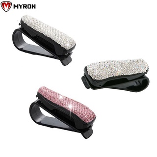MYRON Pinza para gafas de coche Accesorios de plástico Pinza de sujeción para automóviles tipo Diamantes versátil 3 PCS (1)