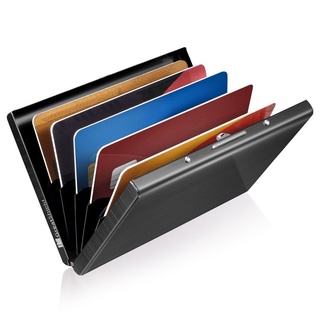 {Fa} soporte portátil de acero inoxidable engrosado antimagnético para tarjetas de crédito (1)