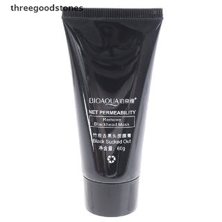 [threegoodstones] máscara para remover espinillas de carbón de bambú para reducir la piel del poro acné caliente