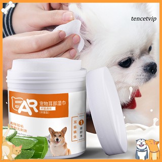 [vip] 130 pzs toallitas húmedas para mascotas/perros/gatos/removedor de cera de oídos redondos no tejidos/toallas de limpieza