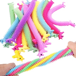 Gusano fideos estiramiento cadena TPR cuerda Anti estrés juguetes cadena Fidget autismo ventilación juguetes descompresión juguete Sqishy juguete