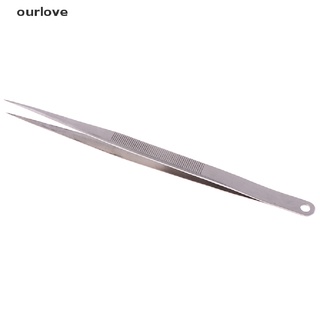 [ourlove] 7" 18 cm de largo de acero inoxidable punta electrónica punta recta pinzas pinzas [ourlove]