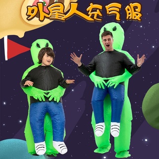 [nueva Llegada] disfraz humano de Alien verde inflable divertido/traje de Cosplay para fiesta de Halloween/SLR