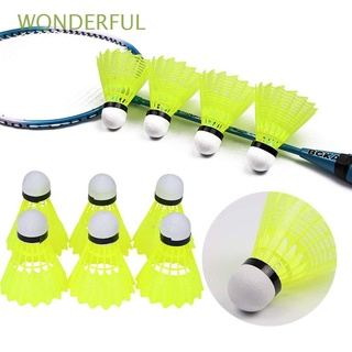 WONDERFUL 3/6/12Pcs Homehold Badminton Shuttlecocks Sports Training Balls Nylon Outdoor Durable Stable Indoor Plastic