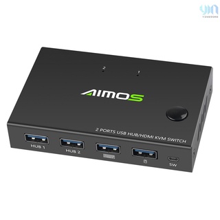 Yins (xxl _-)Miraos Am-Kvm201Cc soporte Interruptor Hdmi Kvm 4kx2k+30hz Hdmi Kvm Switcher Mouse Teclado Usb
