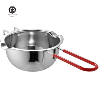 Stainless Steel Universal Anti-Scald Handle Hot Pot Melted Butter Chocolate Cheese Caramel, 400Ml (Sier)