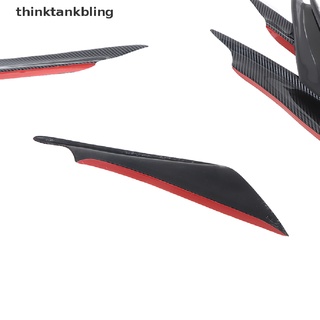 th4cl 4pcs fibra de carbono coche parachoques aleta canard splitter difusor alerón cuchillo de aire martijn