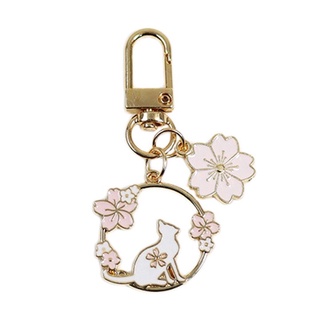 พวงกุญแจจี้โลหะรูปกระต่าย Cherry Blossom สีชมพูสําหรับผู้หญิง (7)
