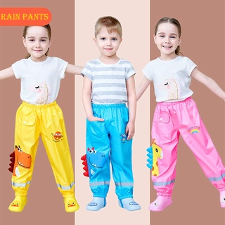 [STS] Toddler Rain Waterproof Pants Boys Girls Mud Dirty Proof Trousers Kids Rainwear