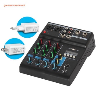 mezclador de audio profesional env 4 canales bluetooth compatible con consola de mezcla de sonido