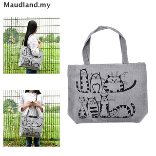[Maudland] 1 pza bolsa de compras para gatos/bolso grande de lona/bolso bandolera portátil MY