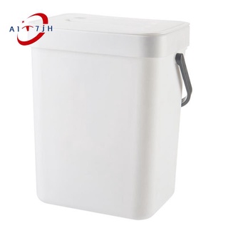 papelera de compost de 1,3 galones de cocina con tapa debajo del fregadero, papelera de alimentos, pequeño y ligero, color blanco