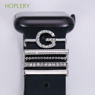 hoplery creative watch band adorno correa de diamante accesorios decorativo anillo pulsera uñas broche de metal charms