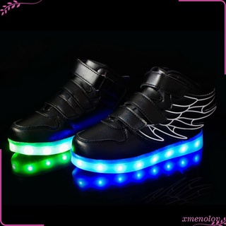 alas led iluminar zapatos intermitentes zapatillas recargables para nios (7)