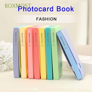 boxmost 120 bolsillos nuevo fotocard book portátil tarjeta stock lomo tarjetero color caramelo colección de moda gran capacidad álbum de fotos/multicolor