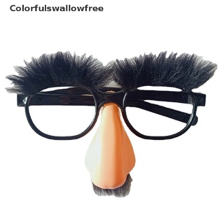 colorfulswallowfree halloween disfraz gafas y bigote divertido adulto gran nariz festival suministros belle