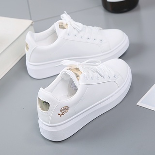 2020 mujeres Casual zapatos de nueva primavera zapatos de las mujeres de moda bordado blanco zapatillas de deporte transpirable flor con cordones de las mujeres zapatillas de deporte (1)