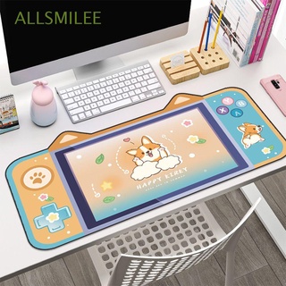 allsmilee lindo alfombrilla de ratón grande oficina accesorios de ordenador alfombra de mesa antideslizante creativo gato oreja de dibujos animados animación gamer teclado