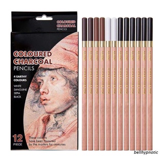 Bel 12 pzs/caja De lápices De madera Suave De carbón Pastel Para dibujar/artículos De artista