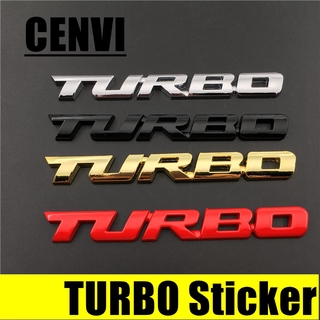 1 x Metal TURBO letra Logo coche Auto trasero tronco tapa emblema insignia pegatina pegatina (1)