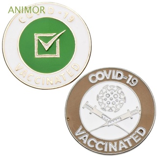 ANIMOR 2021 Commemorative Badge Backpack Vaccine Brooch Vaccinated Lapel Pin New Fashion Jewelry HardEenamel Novelty Got Vaccinated