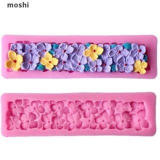 moshi nueva moda 3d flores de silicona molde de pastel diy fondant decoración de pastel de chocolate.