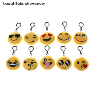 [beautifulandlovenew] 10 unids/lote nuevo 6 cm lindo emoticono divertido llavero juguete regalo mini bolsa accesorios peluche y peluche muñecas