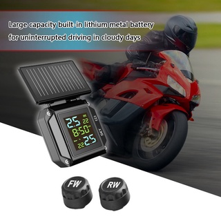 Motocicleta TPMS moto impermeable LCD neumático monitoreo de presión sistema de temperatura del neumático sistema de alarma (2)