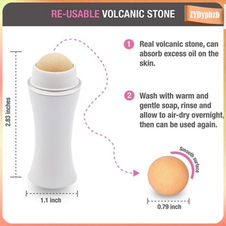 Facial Oil Absorbing Volcanic Face Roller Reusable Tool Rolling Stick Ball
