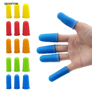 qowine 3 piezas de silicona anti-corte resistente al calor protector de dedo tapa de dedos herramienta de cocina cl