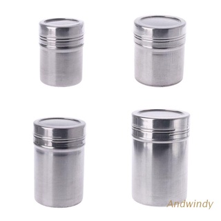 AND Magnetic Stainless Steel Flour Condiment Container Chocolate Mesh Shaker Powder Sifter Icing Sugar Salt Dredger