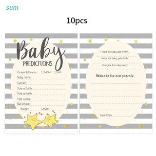 sum baby predictions and advice cards (paquete de 10) - juegos de baby shower ideas para niño o niña- actividades de fiesta suministros