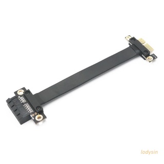 lody 90 Degree PCIe 3.0 x1 to x1 Extension Cable 8Gb PCI Express 1x Riser Card Ribbon